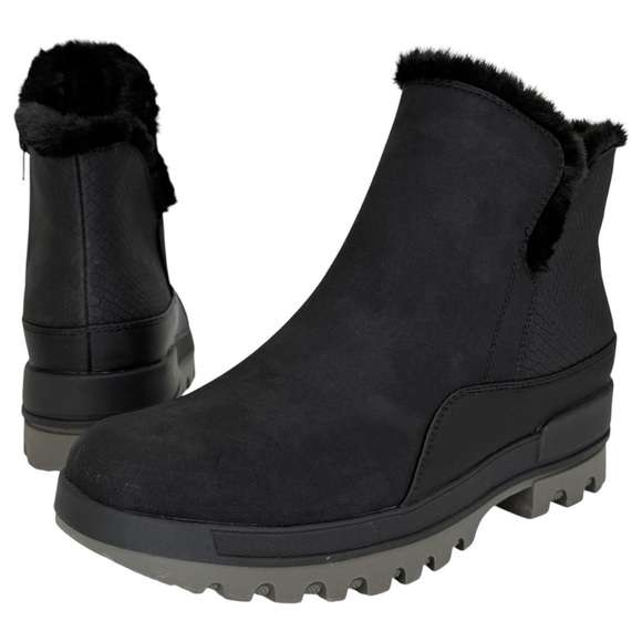 Baretraps Noemi Black Faux Leather Water-Resistant Womens Ankle Boots Size 9M - Picture 8 of 9